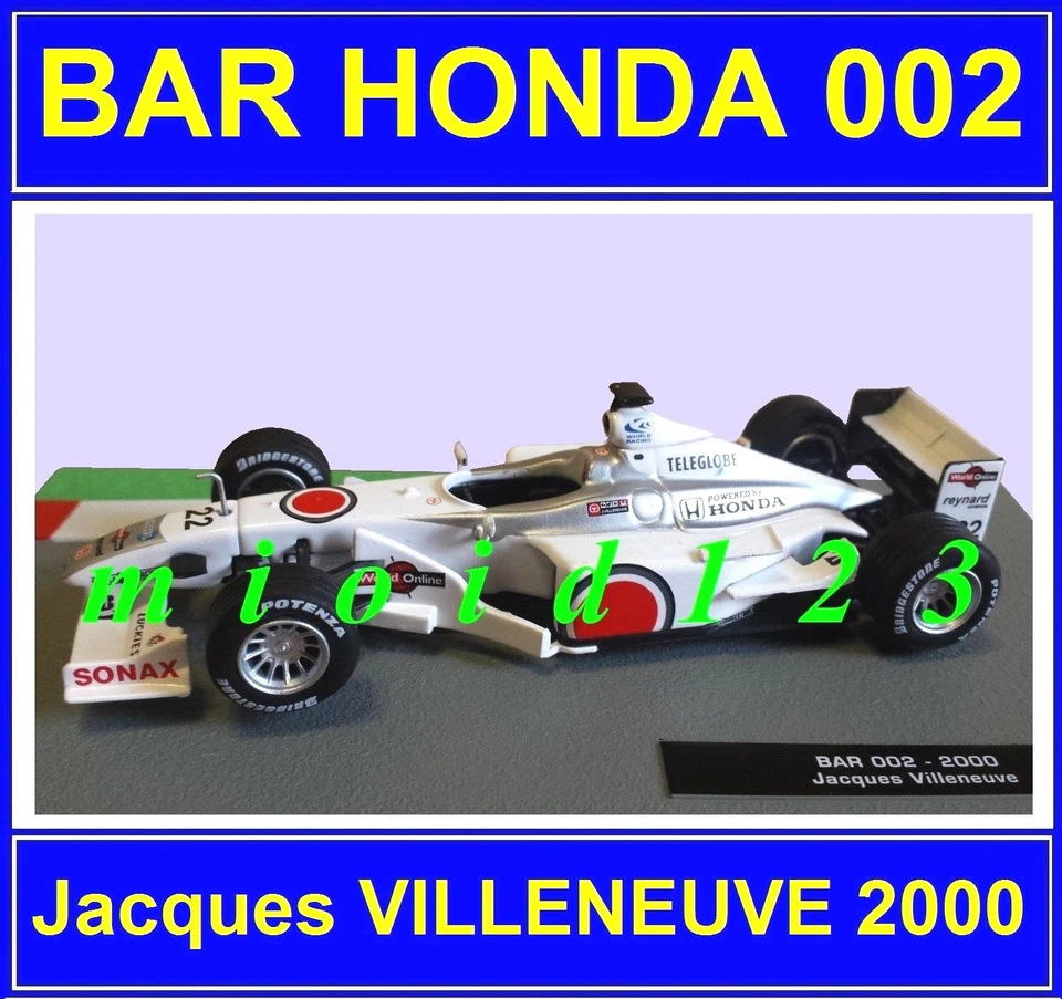 F1 2000 - BAR HONDA 002 : Jacques VILLENEUVE - 1/43 Die-cast - Immagine 1 di 1