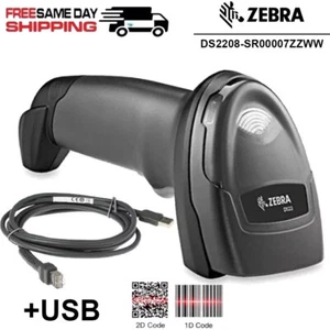 Neu Zebra DS2208-SR00007ZZWW Handheld 1D 2D Barcode Scanner Leser mit USB Kabel - Bild 1 von 6