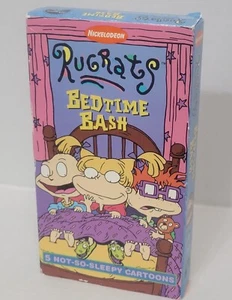 Rugrats Bedtime Bash VHS Tape Nickelodeon Cartoons 1997 Family Kids - Imagen 1 de 8
