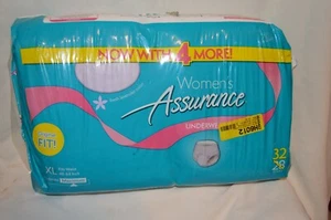 Damen Assurance Inkontinenz LAVENDEL Unterwäsche Größe XL 48-64" TAILLE 32 Stück  - Bild 1 von 2