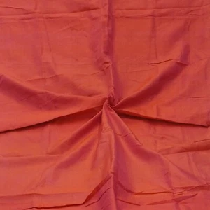 Vintage Pink Dual Tone 100% Pure Silk Plain Sari Remnant 3YD Craft Fabric Scrap - Picture 1 of 4