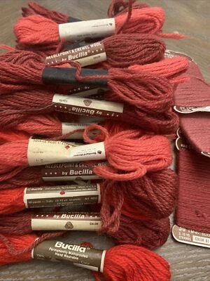 35 Bucilla ,Paragon 3-ply Persian Yarn Wool  Reds ,  Shades  Shades  Needlepoint - Image 1 of 4