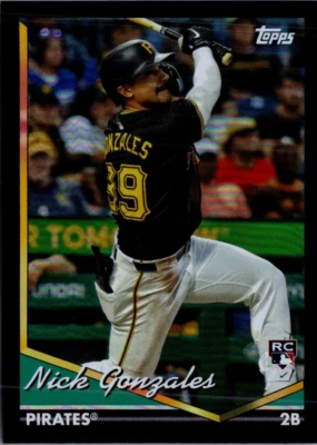 2024 Topps Archives Black Foilboard #227 Nick Gonzales RC Pittsburgh Pirates - Image 1 of 2