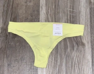 Auden Women's Cotton Seamless Thong Yellow Size XS (0-2) - Picture 1 of 2