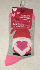 GNOME SOCKS Elf Heart Love Valentine Womens size 5-9 Great Gift New