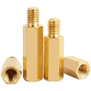 Brass Hex Pillar Standoff Spacer PCB Board Mount Fixing Screw Bolts M2.5 M3 - M6 - Picture 1 of 240
