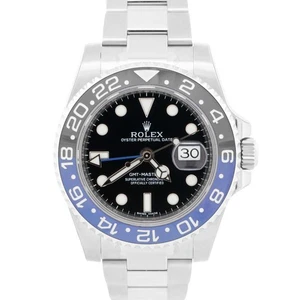NOS BEKLEBTE PAPIERE Rolex GMT-Master II BATMAN Blau Stahl 40mm 116710 B BOX - Bild 1 von 6