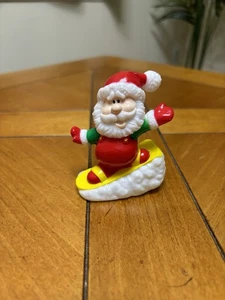 Christmas Light Cover Vintage Santa Snowboard Blow Mold 3 1/2" - Picture 1 of 2