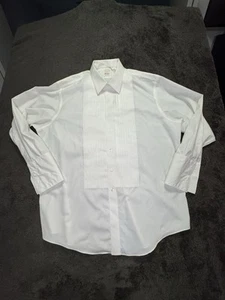 Brooks Brothers Golden Fleece Men’s 18/34 White Long Sleeve Tuxedo Shirt - Picture 1 of 10