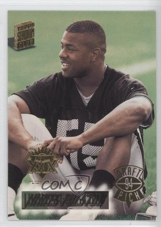 1994 Topps Stadium Club Super Teams Winners Bowl XXIX James Folston Rookie RC - Image 1 of 2