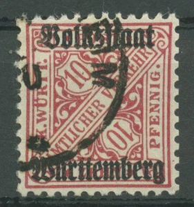 Württemberg Dienstmarken 1919 mit Aufdruck 262 gestempelt - Picture 1 of 1