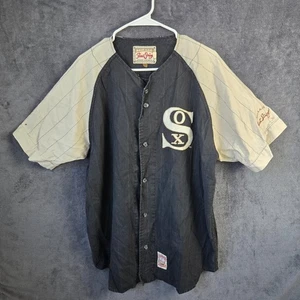 Vintage Chicago White Sox Mens L Black Mirage First String Jersey 90s - Picture 1 of 14