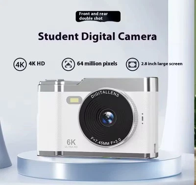 4K Digital Camera Vlog Camera Autofocus 8x Digital Zoom 40MP Front and Rear - Image 1 of 4