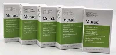 5x Murad Resurgence Retinol Youth Renewal Serum 0.17 oz / 5mL Travel Mini NIB - Image 1 of 4