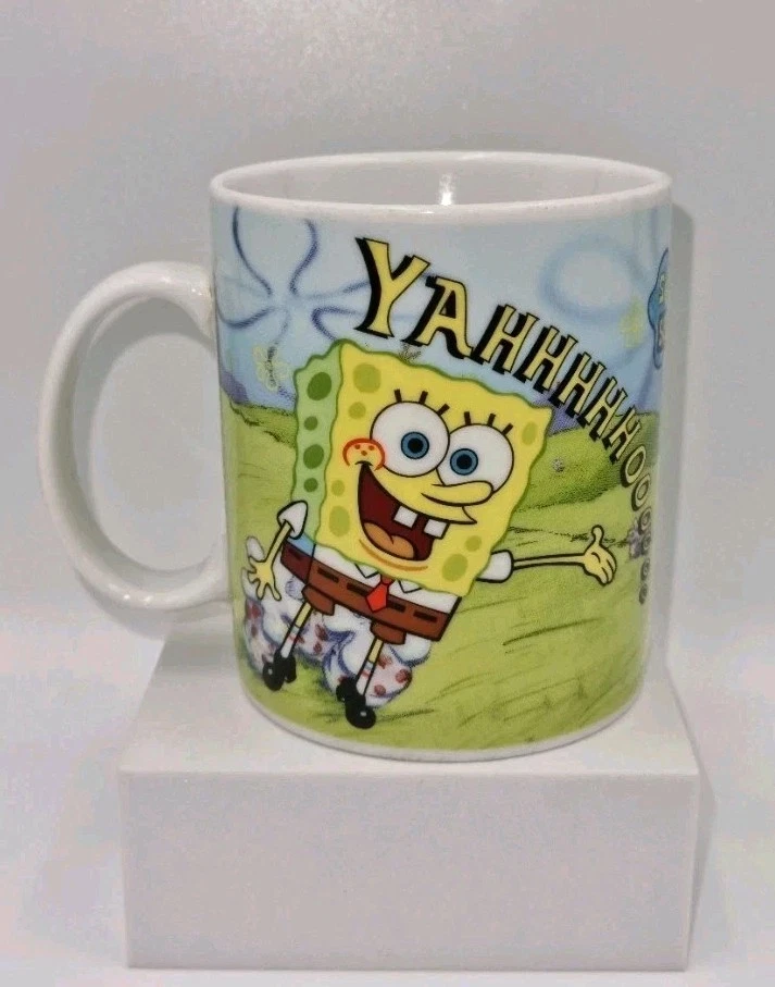 Spongebob Schwammkopf Tasse 4" Keramik Downpace Kaffeetasse Yahoooo! Viacom 2003 - Bild 1 von 4
