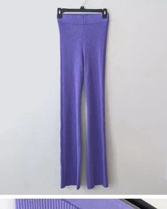 A.L.C. Logan Ribbed Flare Pant in Amethyst Purple size S - Picture 1 of 10