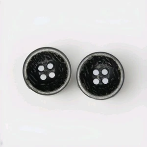 Antique Oshkosh 2-Hole Buttons Flat Workwear Navy Blue "Oshkosh B'Gosh" 16.9mm - Picture 1 of 11