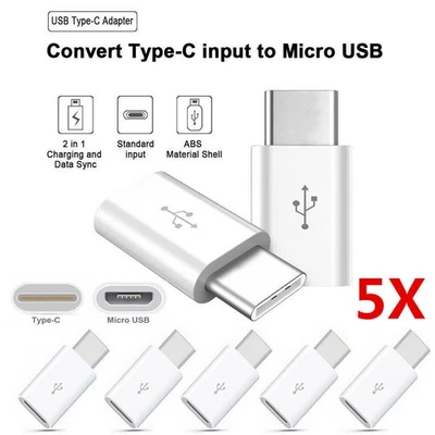 Male Tablet Converter Charging Cable Type-C Connector Android Micro USB Adapter - Image 1 of 4