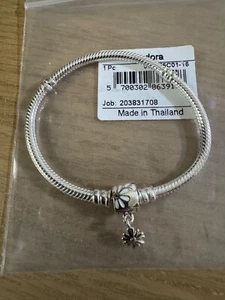 Pandora Moments Gänseblümchen Blumenverschluss Schlangenkette Armband 598776C01-16 - Bild 1 von 6