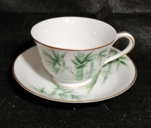 VINTAGE NORITAKE NIPPON TOKI KASIHA TEETASSE & UNTERTASSEN SET BAMBUS - Bild 1 von 8