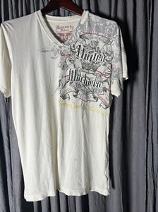 RARE VINTAGE Y2K MONARCHY  SOFT/THIN  White Patch  Mens T-Shirt M Nobilis Era - Picture 1 of 7
