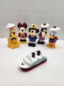 Disney Cruise Line Bath Toy Set Mickey, Donald, Minnie, Pluto, Goofy & Ship - Picture 1 of 3