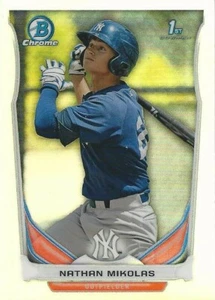 2014 Bowman Chrome Nathan Mikolas RIFRATTORE #/500 New York Yankees Wisconsin - Foto 1 di 2