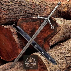 Hand Forged Damascus Steel Viking Sword Medieval Sword Scottish Claymore sword - Picture 1 of 5