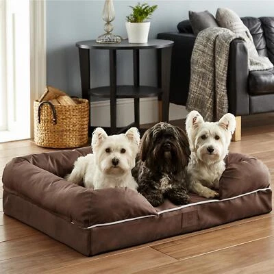 Pet Cat Dog Bed Washable Removable Cover Thick Padded Base Water Resistant S M L - Image 1 of 4