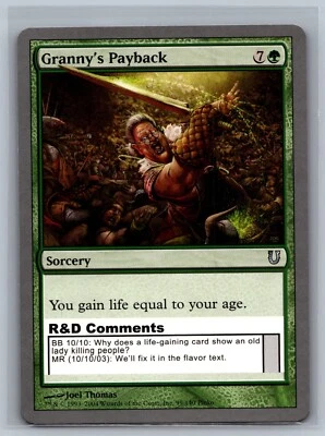 Magic The Gathering Unhinged Granny's Payback #99/140 MTG TCG CCG - Image 1 of 2