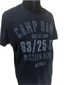 Camp David Shirt Mens Extra Large Tee Blue Short Sleeve Embroidered N67 - Picture 1 of 7