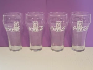 4 Coca Cola Liberty 1886-1986 Centennial Grand Union Big Star Glasses Circa 1982 - Picture 1 of 8