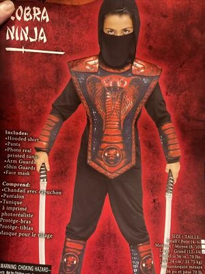 Disfraz Ninja Cobra Roja Disfraz Halloween Vestido Elegante Niño 12-14 Foto 1 de 4