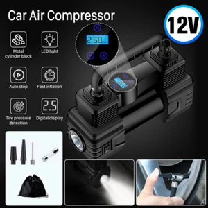 Gonfiatore Pneumatici Digitale Resistente Doppio Cilindro Pompa Compressore Aria Auto 150PSI - Foto 1 di 11