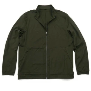 Chaqueta de pista Lululemon Division para hombre XL verde oliva con cremallera completa LM4768S - Imagen 1 de 11