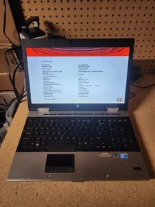 HP EliteBook 8540p Intel i7-620M 2.67GHz 8GB RAM No HDD/OS/Caddy NVIDIA GPU - Picture 1 of 9