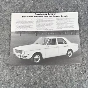 Vintage Original Sunbeam Arrow Original Sales Leaflet USA - Picture 1 of 2