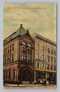 Postcard Citizens & Marine Bank Newport News Virginia - Picture 1 of 2