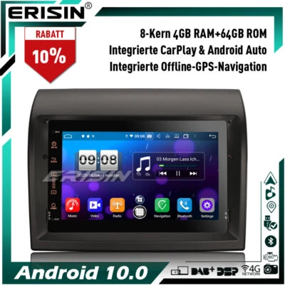 64GB DAB+ Android 12 Autoradio GPS Navi Fiat Ducato Citroen Jumper Peugeot Boxer - Bild 1 von 4