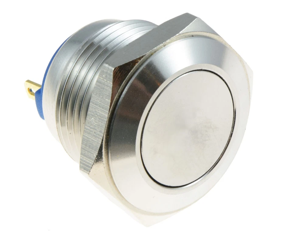 Metal 16mm Off(On) Push Button Waterproof Momentary Switch SPST - Image 1 of 1