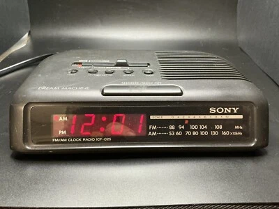 SONY Black Dream Machine FM/AM Alarm Clock Radio Tested, Model ICF-C25 - Used - Image 1 of 4