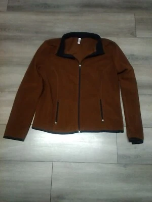 Exertek XL Brown Full Zip Fleece Light Jacket - Image 1 of 4