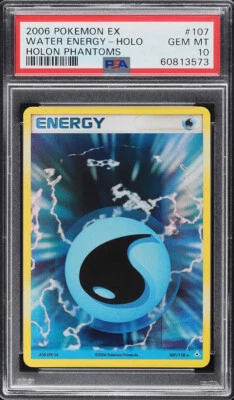 2006 POKEMON EX HOLON PHANTOMS WATER ENERGY #107 HOLO PSA 10 GEM MINT #60813573 - Image 1 of 2