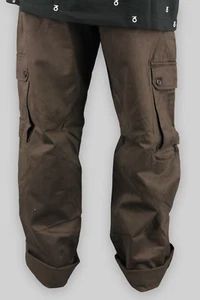 360 Threesixty Loose Baggy Fit Chino Cargo Skate Pants Trousers Brown 90's - Picture 1 of 3