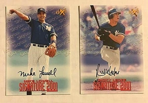 1998 Fleer Skybox 2001 EX Signature 2001 Yankees Auto Lot of 2 Lowell Ledee - Picture 1 of 2