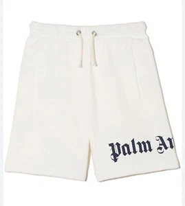 NWT Boys Palm Angels Classic Over Logo Shorts Sz 6 Off White Sold Out! - Picture 1 of 8