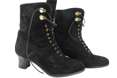 Botines Bally para mujer negros gamuza cuero con cordones talla 7,5 US Varia negros Foto 1 de 4