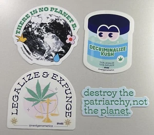 Nextgenamerica Menge 4 Aufkleber NEU Legalize Planet Expunge Cool Sticker - Bild 1 von 1