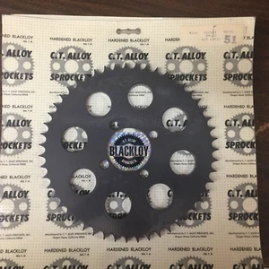 Suzuki RM 80 1977-1981 Rear Sprocket 51 Tooth Hardened Blackloy Aluminum - Picture 1 of 2