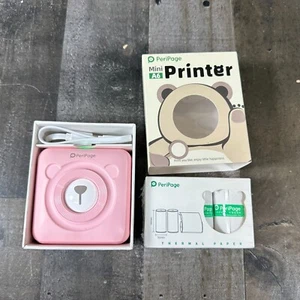 PeriPage Wireless BT Thermal Printer Mini A6 Portable Bluetooth Photo W/ Paper - Picture 1 of 7